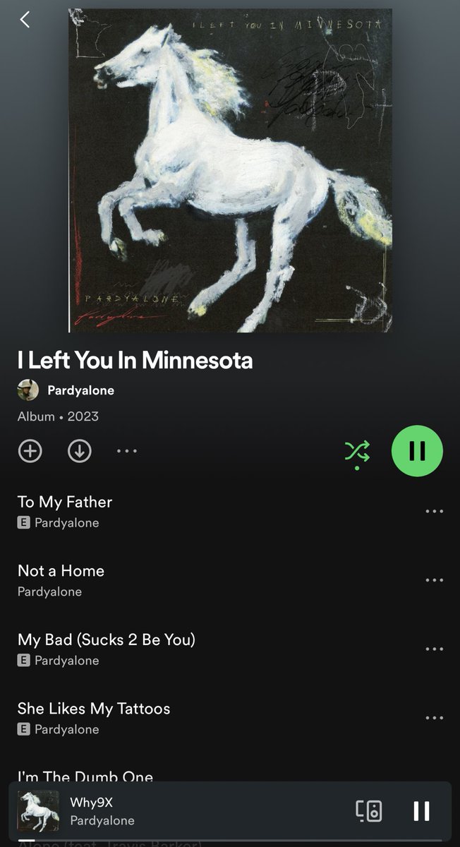 kellyannxx_'s tweet photo. If you’re not listening to @pardyalone’s new album, what are you doing with your life? 🤨
#ileftyouinminnesota #pardyalone https://t.co/0QsuObxyit
