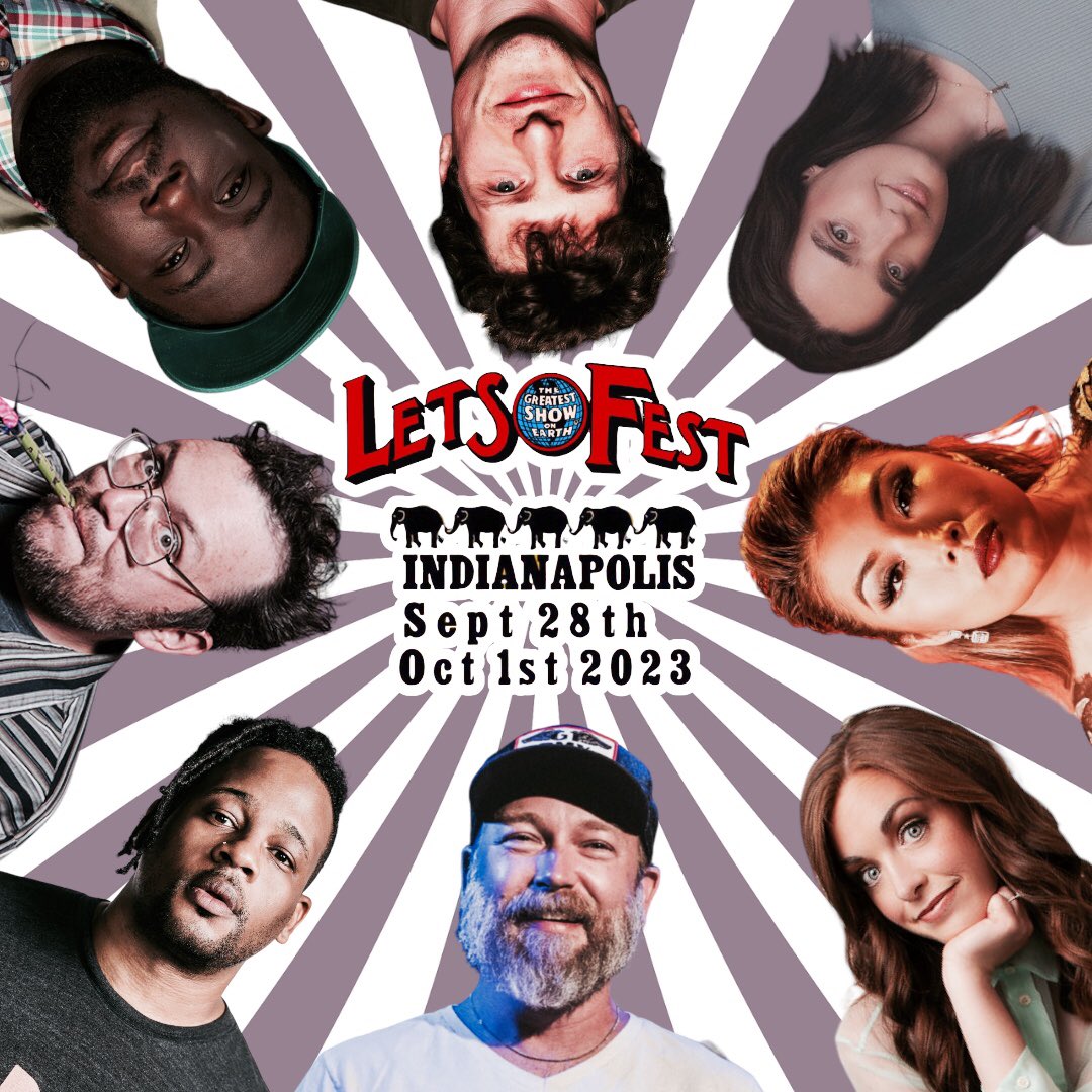 Passes on sale now for Let’s Fest Indy. Headliners include Kyle Kinane, Ali Macofsky, Sam Tallent, Open Mike Eagle, Megan Gailey, Michael Rowland, Jiayong Summers, David Gborie, and Late Late Breakfast. It’s taking place September 28th - Oct 1st. Come party with us.