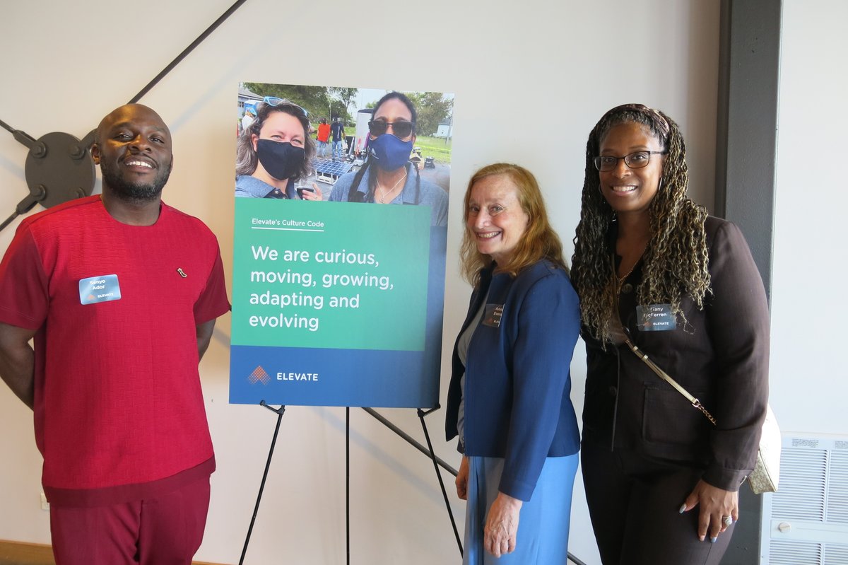 ElevateNPO's tweet photo. What a successful event last week where we announced a funding campaign to support inclusive growth for diverse #cleanenergy contractors! A special thank you to Pritzker philanthropies for their generous $5 million contribution. Read the press release: https://t.co/sK962Y0Nse https://t.co/6Cq2YpwJcn