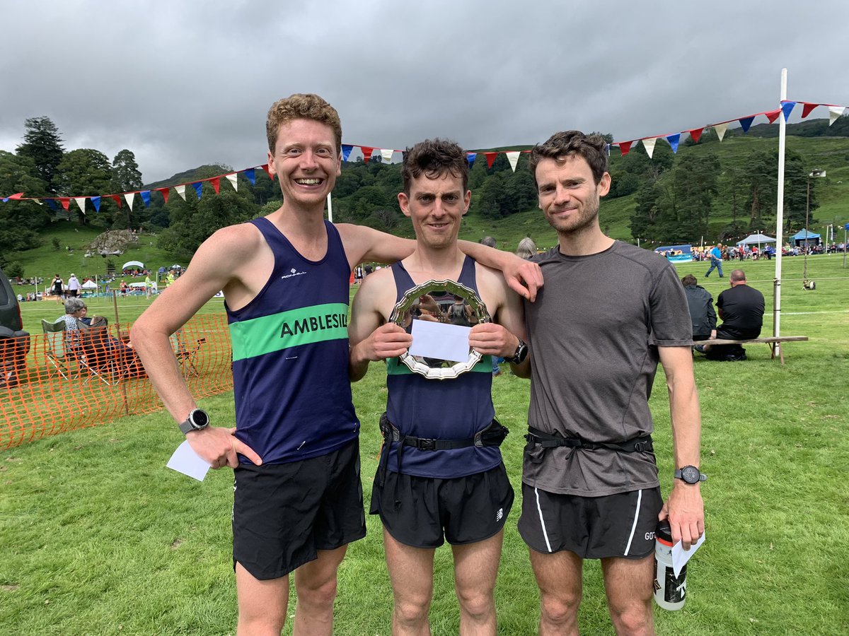 It was a grand day for@amblesideacwho took first, third and fourth in the@rydal_round. Here's Tom Simpson with the trophy, along with Gavin Dale and Sean Lecky