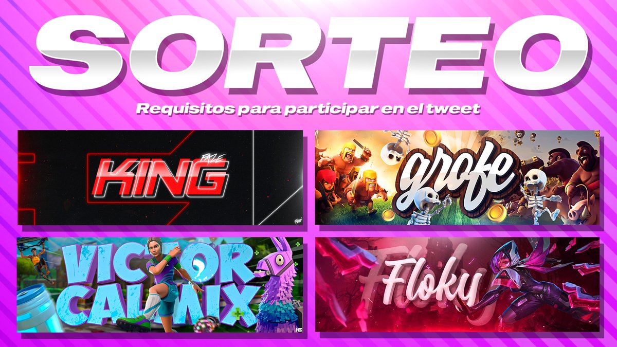 🚨SORTEO DE UN BANNER/HEADER PERSONALIZADO🚨 

🗒️Para participar:

🔁Retweet
❤️Like
🫂 Seguirme

🏆 Ganador el JUEVES 3 de AGOSTO.

🍀¡Mucha suerte!🍀