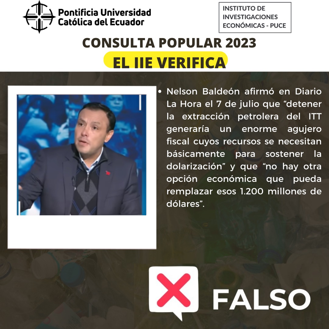 economiaPUCE's tweet photo. 👉 El IIE verifica las afirmaciones sobre la consulta popular sobre el Yasuní y el Chocó Andino! https://t.co/5ezd13RsAn