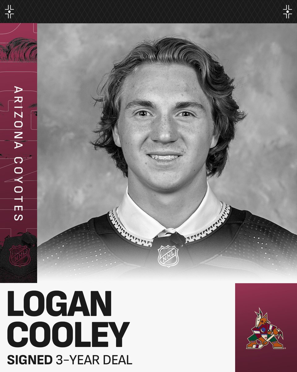 OFFICIALLY OFFICIAL 🐺 

2022 third overall #NHLDraft pick Logan Cooley has signed his entry-level contract with the <a href="/ArizonaCoyotes/">Arizona Coyotes</a>!