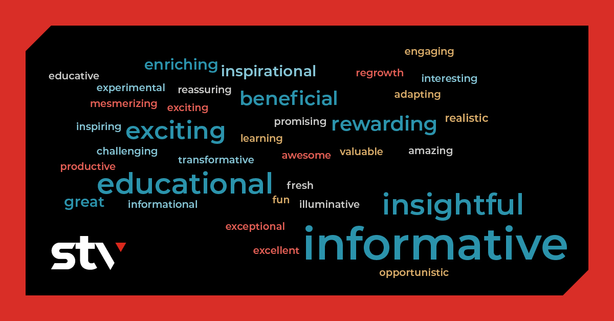 STVstories's tweet photo. When asking our interns to describe their internship at STV in one word, the majority said, “Informative.”

See all the words our interns used to describe their summer internship at STV. 👇#InternDay #NationalInternDay https://t.co/9KznPUPRxz