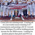 Photo by Canes Michigan 17U Scout (@MICanesBaseball)
