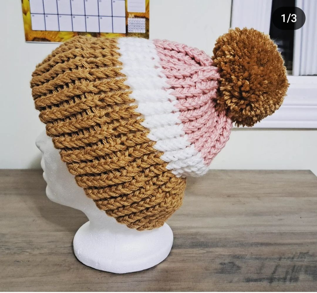 hatswithpurpose's tweet photo. Some brown hats I made 
🧶: 
----------
#loomknitting #yarn #yarntok #knittinglover #looming #iloveyarn #iloveknitting #crochet #crochetknit #crochetyarn #amigurumi #crochetamigurumi #handmade #homemade #loomcraft  #loomknithobby #crafts #crafting #hobby https://t.co/QYAiCyinek