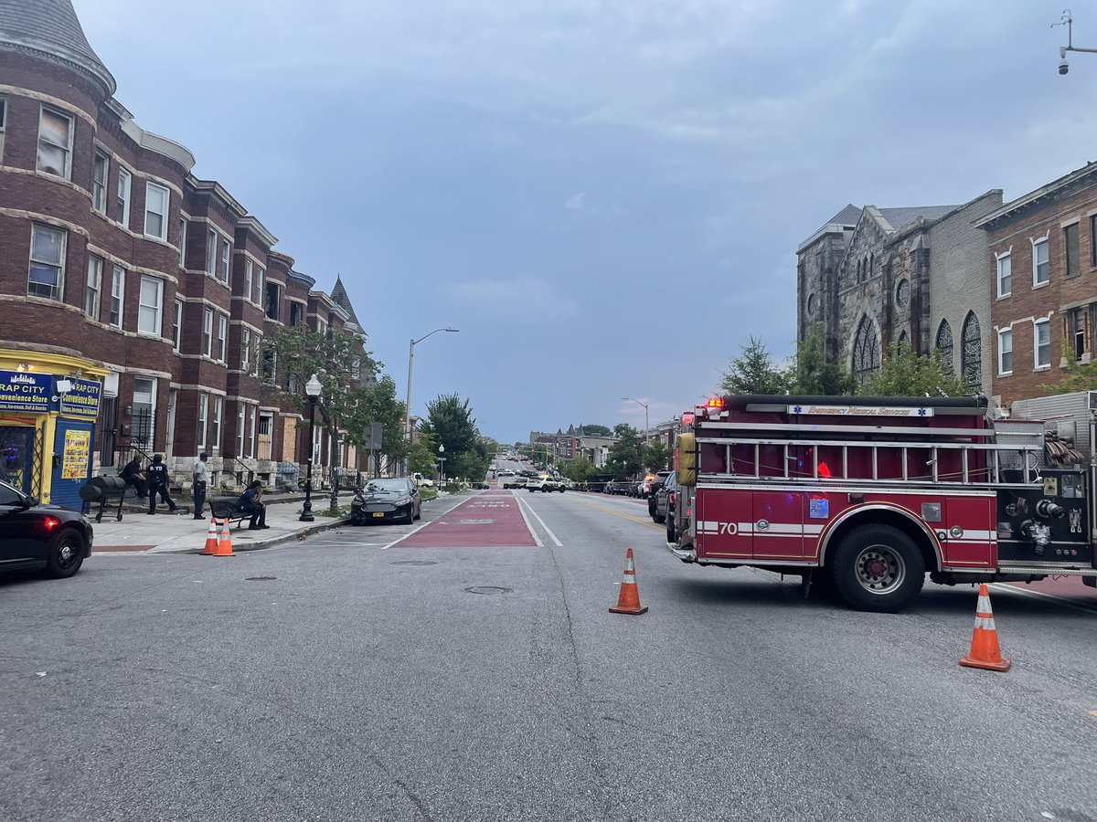 BaltimorePolice's tweet photo. BPD is on scene of a barricade in the 1600 blk of W. North Ave. Residents nearby are asked to stay indoors. Crisis Intervention Officers, SWAT &amp; Negotiators are on scene working towards a peacefully resolution. W. North Ave from Fulton St to Penn. Ave is closed. https://t.co/6X2JgSGkJo