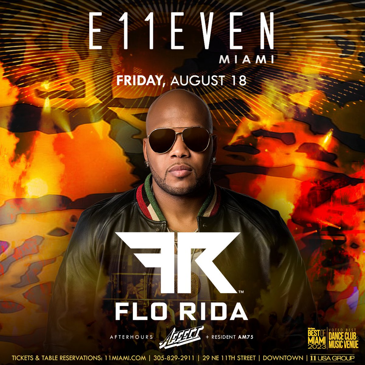 11Miami's tweet image. Oh, oh, oh, oh, oh, sometimes I get a good feeling, yeah 🎶
💎 Selling artist #FloRida back @ #E11EVEN, Friday Aug 18! 🔥

Tickets &amp;amp; Tables: 11miami.com/florida

#LegendaryPerformance #LiveMusic #11Miami #LiveFrom11 @official_flo
