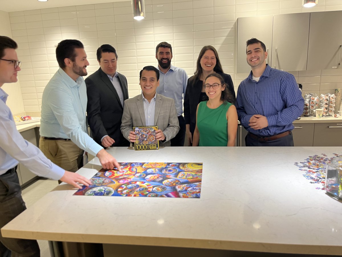 HuschBlackwell's tweet image. As we wind down the #HBSummerProgram, our Houston #huschpuppies completed one final order of "business." They finished the most difficult puzzle in the office—one that stumped many others.

The team also gathered for a farewell dinner to celebrate a terrific summer experience.