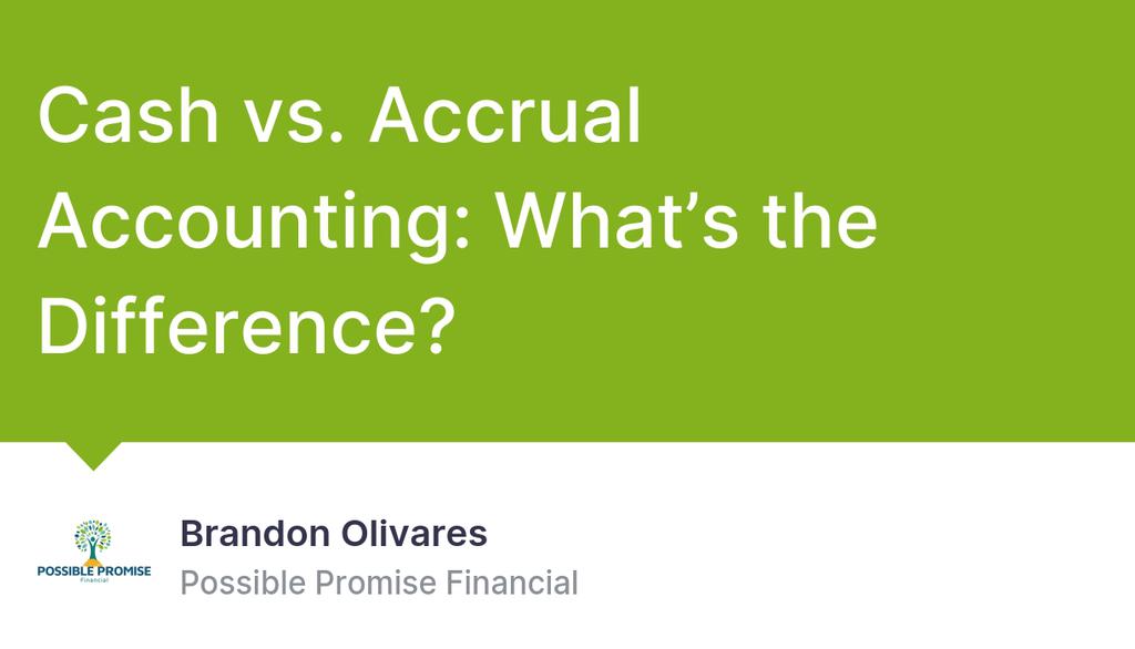 PossiblePromise's tweet image. Why do you need to know these, anyway, and which should you use for your business?

Read the full article: Cash vs. Accrual Accounting: What’s the Difference?
▸ lttr.ai/AEjbt

#bookkeeping #CashAccounting #AccrualAccounting #KeyFinancialTerms