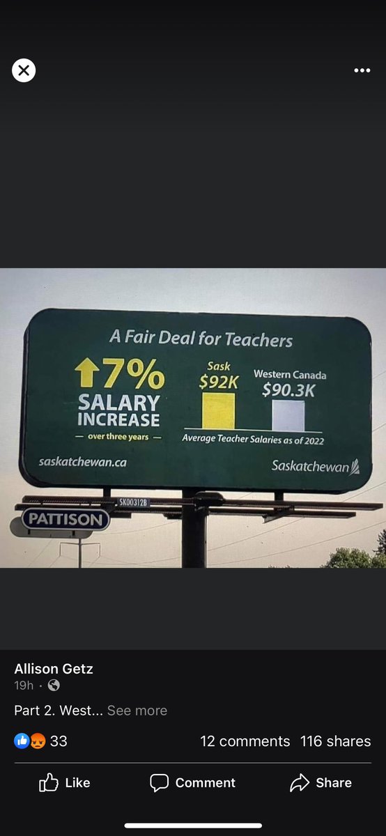 See the Saskatchewan.ca at the bottom of this sign. That means Saskatchewan tax payers paid $15,000 per sign not the SK Party. Let that sink in.