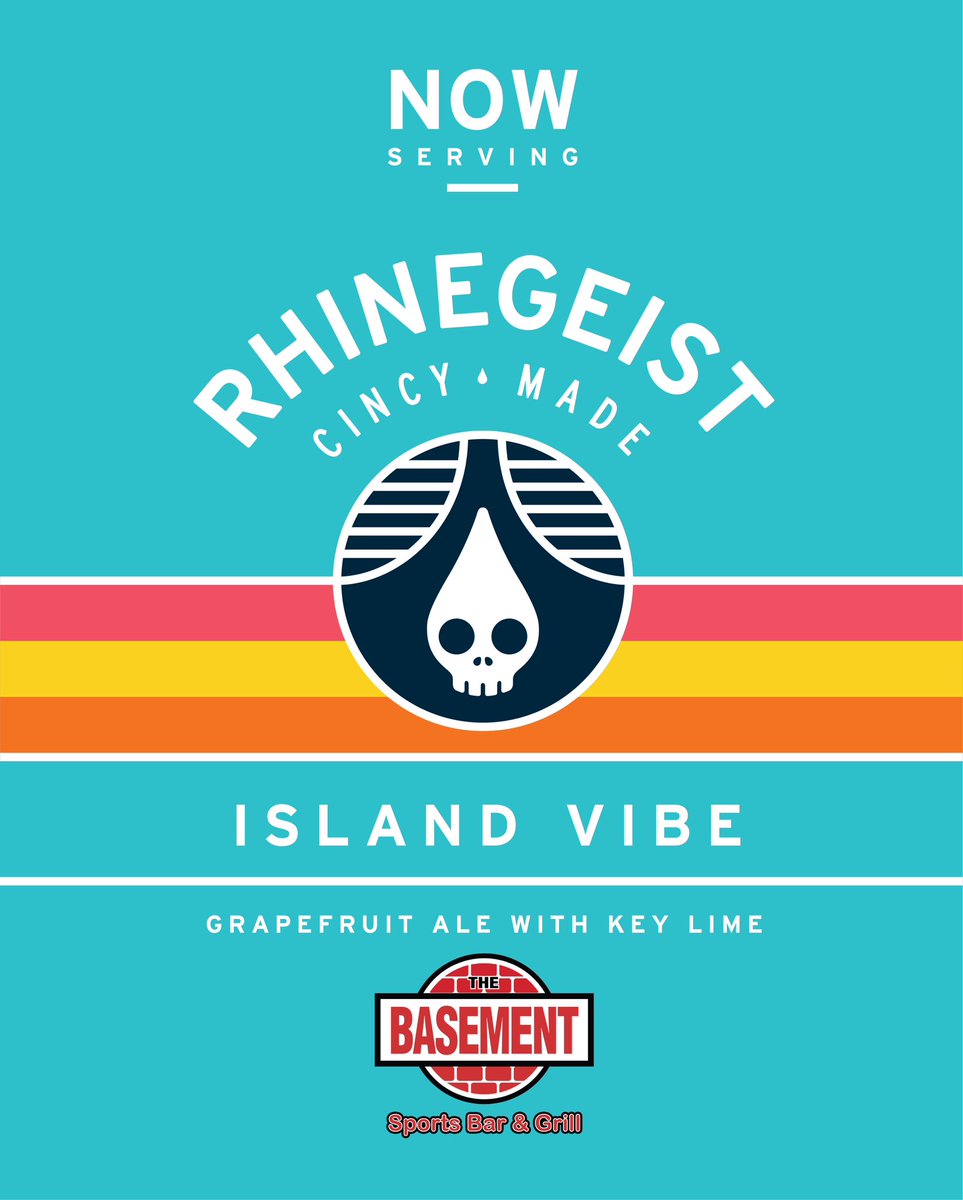 TheBasmentTwins's tweet photo. Try ISLAND VIBE On Tap Today!! Exclusively at The Basement Sports Bars ONLY!  @rhinegeist #thebasement #sportsbar #beer #drinklocal https://t.co/BU5a8Kbb4w