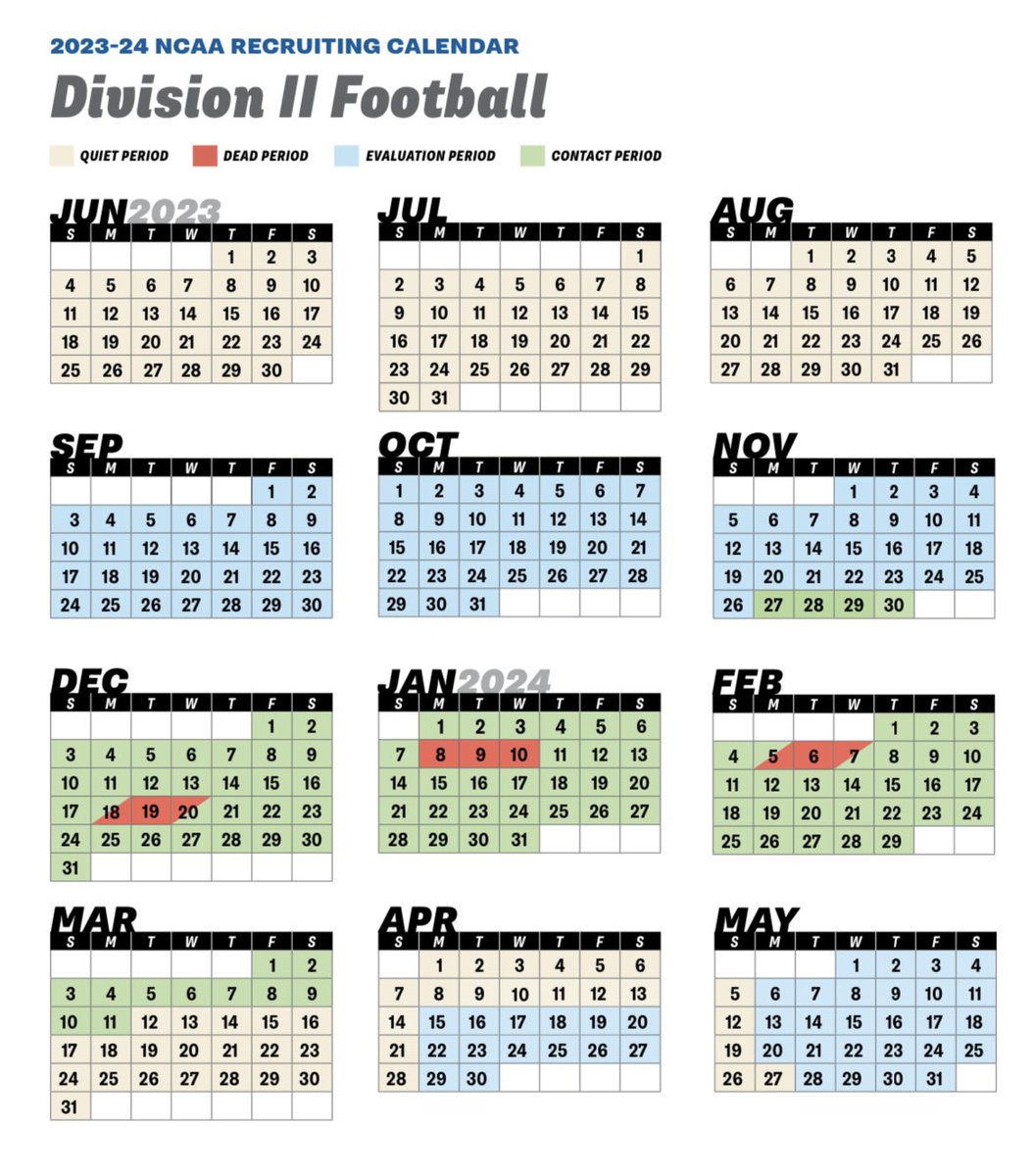 Recruiting calendars for D1 vs D2. Big difference so know and understand what coaches can and can’t do! #TheMoreYouKnow #askquestions #Beinformed