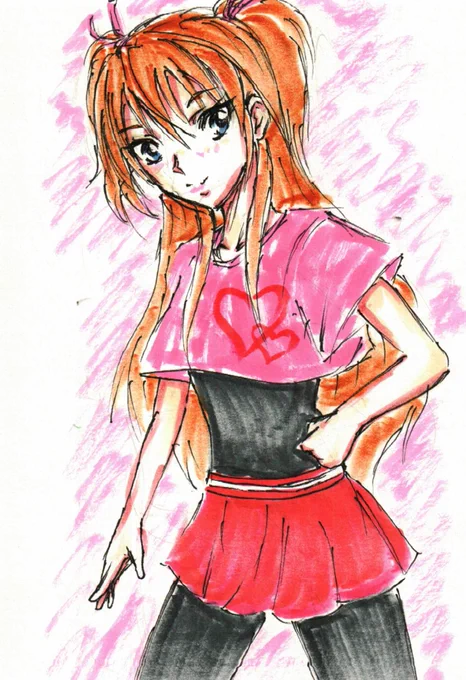 #プリキュア版深夜の真剣お絵描き60分一本勝負寝起き参加、7月26日お題で「北条響」。 