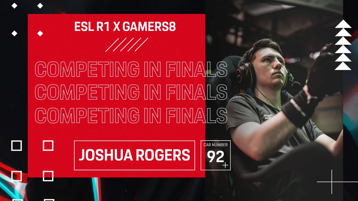 CoandaEsports's tweet photo. .@JKRogers_92 and @dayne_warren advance to the thrilling battle in the @esl_r1 @Gamers8GG Drivers Championship Final! Who's ready to witness the ultimate battle for victory?🔥 

@PorscheRaces @Rennsport_gg @realVRS #esports #motorsports #recodetherace #gamers8 #TheLandOfHeroes https://t.co/E2q3wepIUl