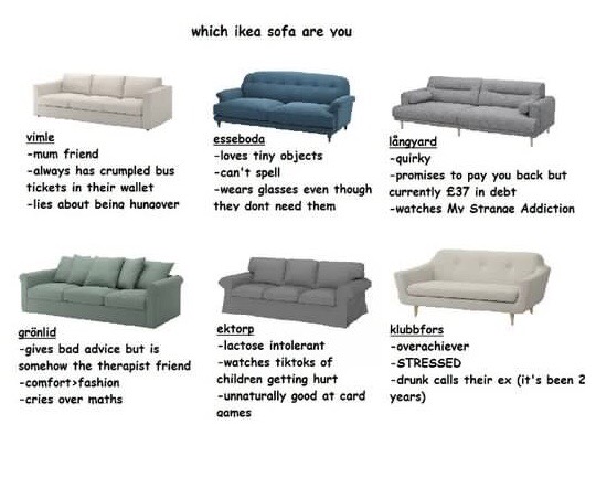 Which sofa are you? Comment below! 🛋️ #thewönderfuleveryday #edfringe #tagyourself