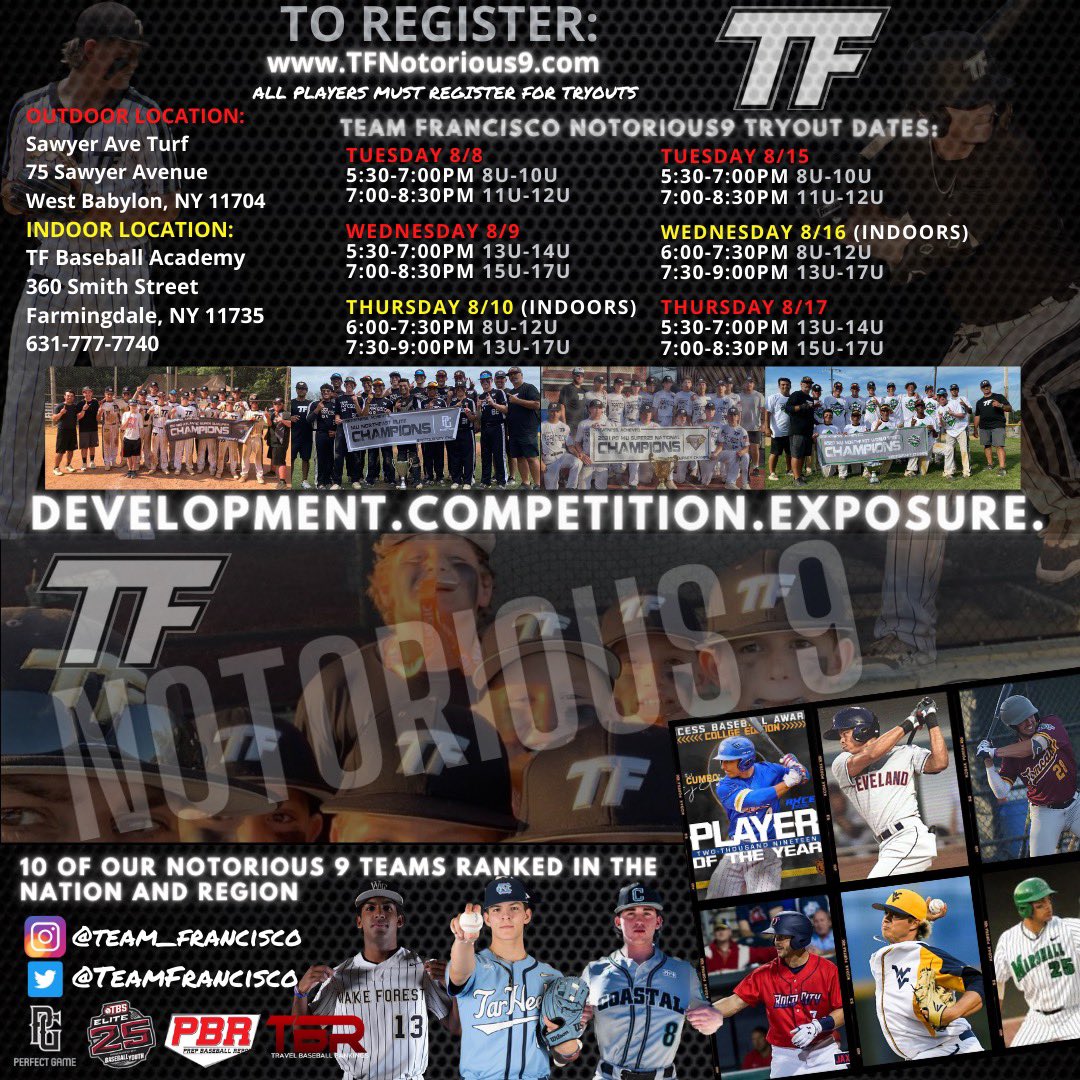 Go to TFNotorious9.com to register
