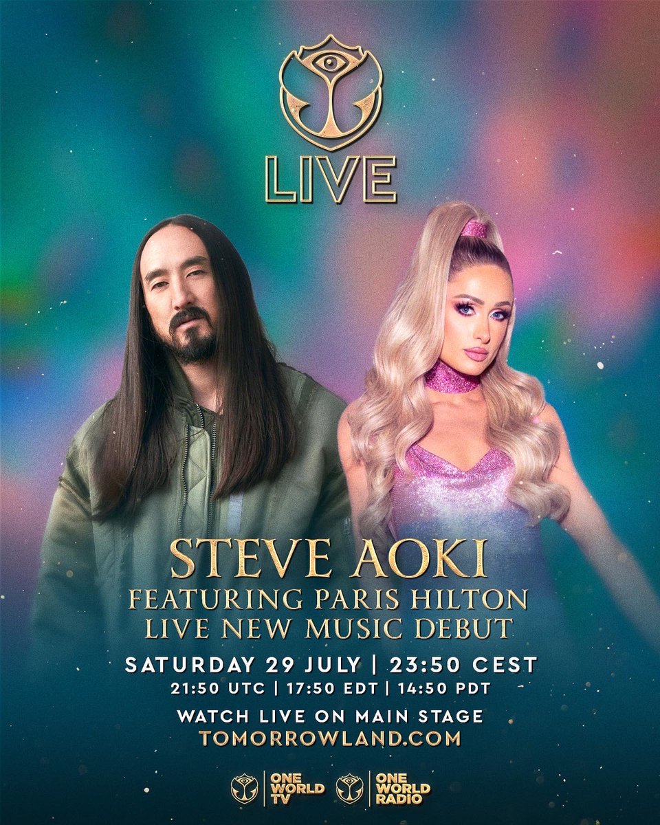 steveaoki's tweet photo. Mark your calendars. Closing main stage @tomorrowland Saturday night w/ some beautiful friends ❤️❤️❤️❤️ https://t.co/ZXZKs0lu52