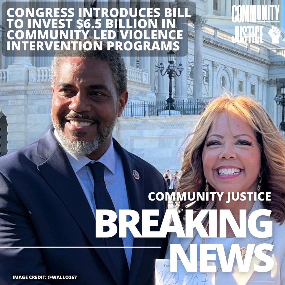 CJACTIONFUND's tweet image. BREAKING | Congressman Horsford and Senator Booker reintroduce historic Break the Cycle of Violence act to invest $6.5 billion for community violence intervention efforts.

This bill passed in the House last session and is a vital step to #endgunviolence 

#fundpeace #investinus