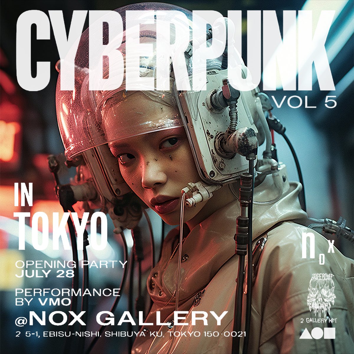 Jvde_AI's tweet photo. 🇯🇵 Cyber Punk vol. 5 @ TOKYO 🇯🇵
Exhibited starting July 28th at @NoxGallery with @SuperchiefNFT 🔥
#cyberpunkvol5 #aiart #jvde https://t.co/iBsGvWAnkf