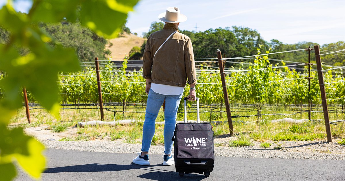AlaskaAir's tweet photo. Who's ready for a wine weekend?! Tag your partner-in-wine using #IDwineweekend and follow @AlaskaAir to enter to win 2 roundtrip flights to Boise, a tasting at our onboard wine partner, Ste. Chapelle Winery and a case of wine to bring home (Wine Flies Free™ 😉). https://t.co/JCY9LXyKUh