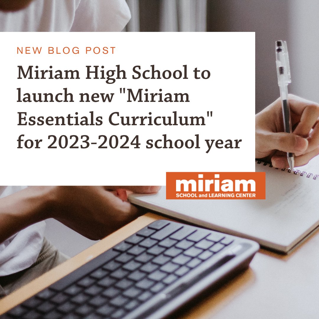 The Miriam Essentials Curriculum will address five categories:
🎒Academics
🍲Life Skills
🏓Health and Wellness
🤝Relationships and Community
🎓and College/Career Readiness

Learn more: miriamstl.org/high-school-es…