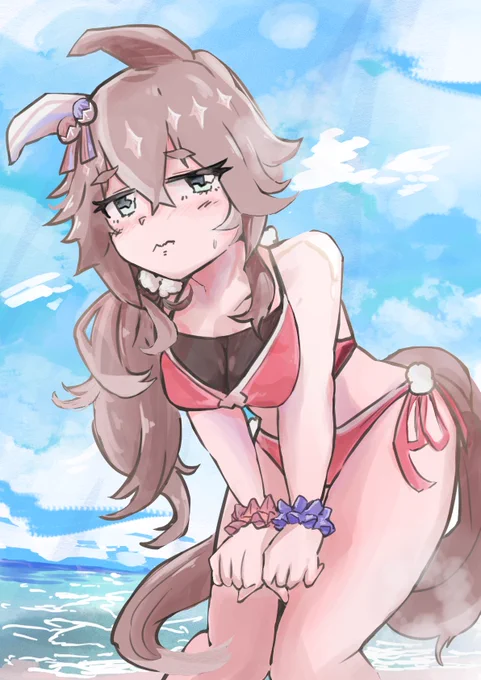なにか言ってほしそうな困り眉のアキュートさん。#ウマ娘 (ちょっと加筆 