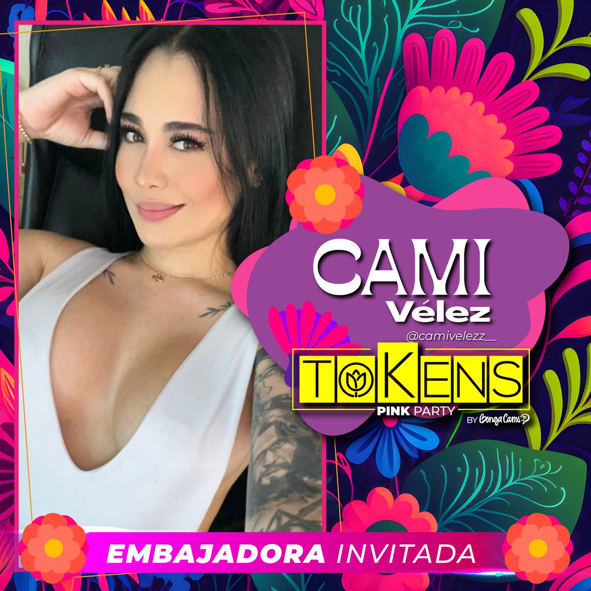TokensParty's tweet photo. Ellas ya están listas para darla toda en la mejor fiesta de la industria. 😎 Te esperamos el 2 de agosto en Medellín para nuestra edición rosa: Tokens Party by BongaCams. 💞 #TokensParty #BongaCams https://t.co/misBFLE5bg