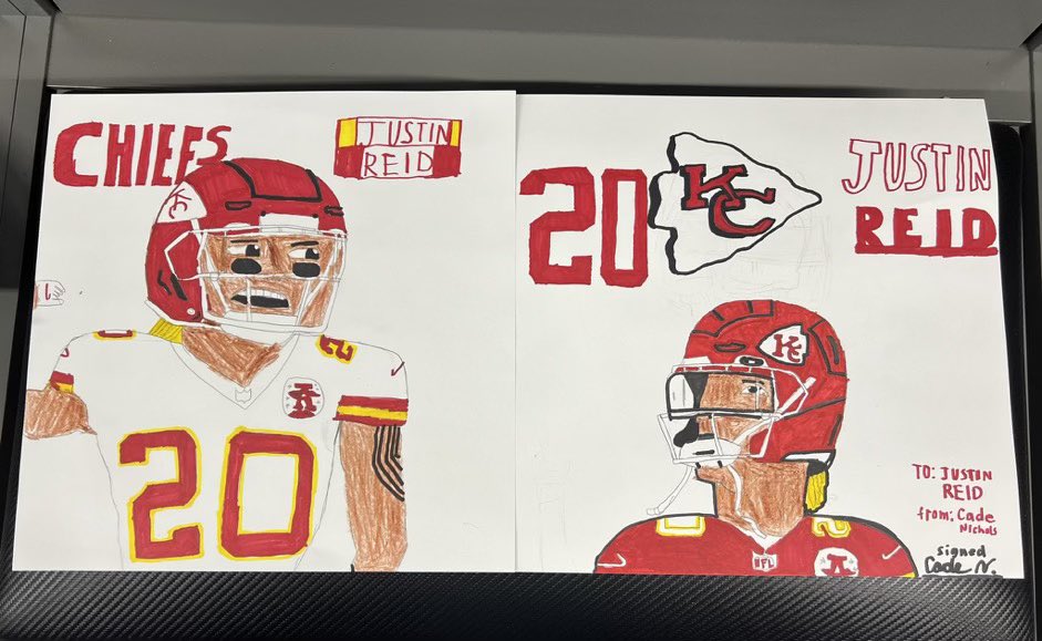 The <a href="/Chiefs/">Kansas City Chiefs</a> fan who gifted <a href="/JustinqReid/">Justin Reid</a> drawings at training camp has been found! Reid surprised the 11yo on FaceTime! Cade also scored a pair of signed cleats from the Chiefs Safety. <a href="/fox4kc/">FOX4 News Kansas City</a>