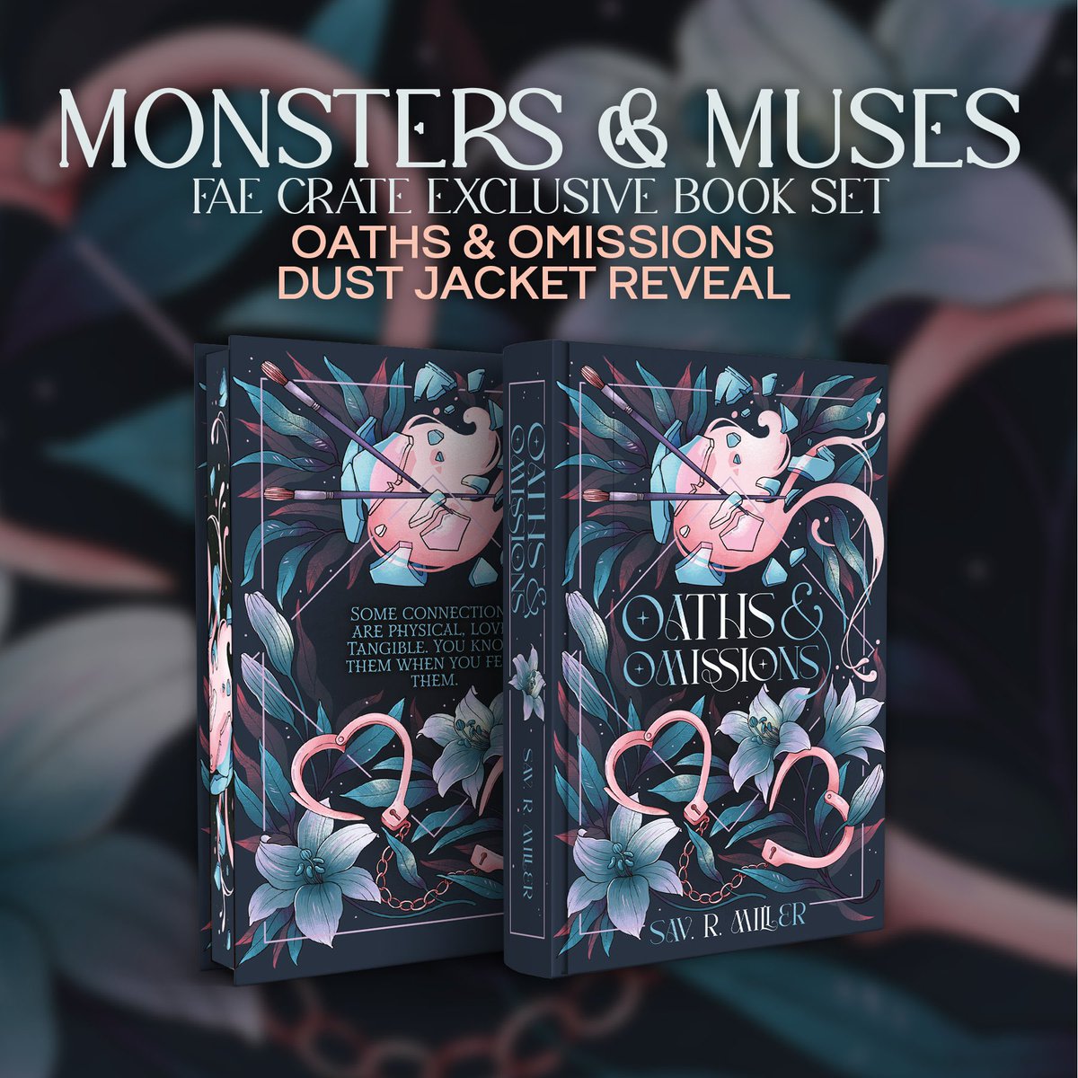 Rosdottir's tweet photo. If I’ve been quiet on the art front lately it’s because everything is under NDA… but I can finally share half of the six-book set that I illustrated for @FaeCrate! I also designed the page edges and they are 👌 https://t.co/ul1C1O2njH