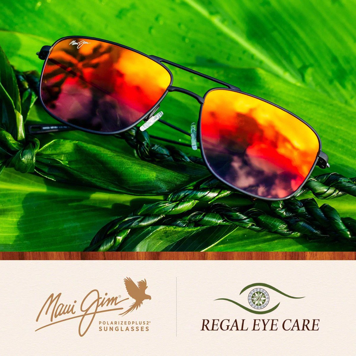 regaleyecare's tweet photo. Maui Jim started in 1987 as a small company selling sunglasses on Ka'anapali beach in Lahaina, Maui. Now a globally recognized name as one of the world's foremost purveyors of sunglasses. Available at Regal Eye Care. https://t.co/Zk9DVi8aL0