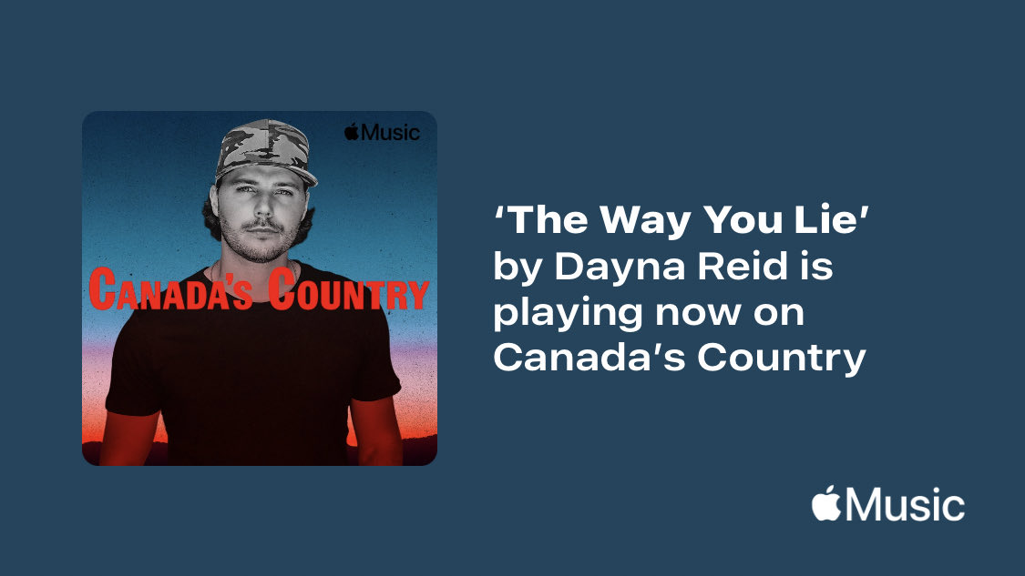 DaynaReidMusic's tweet photo. Check out my new single #TheWayYouLie on โฆ@AppleMusicโฉโs #CanadasCountry! Listen here: https://t.co/lI4SzOJDV3 #AppleMusic https://t.co/Oxa71Ow4HM