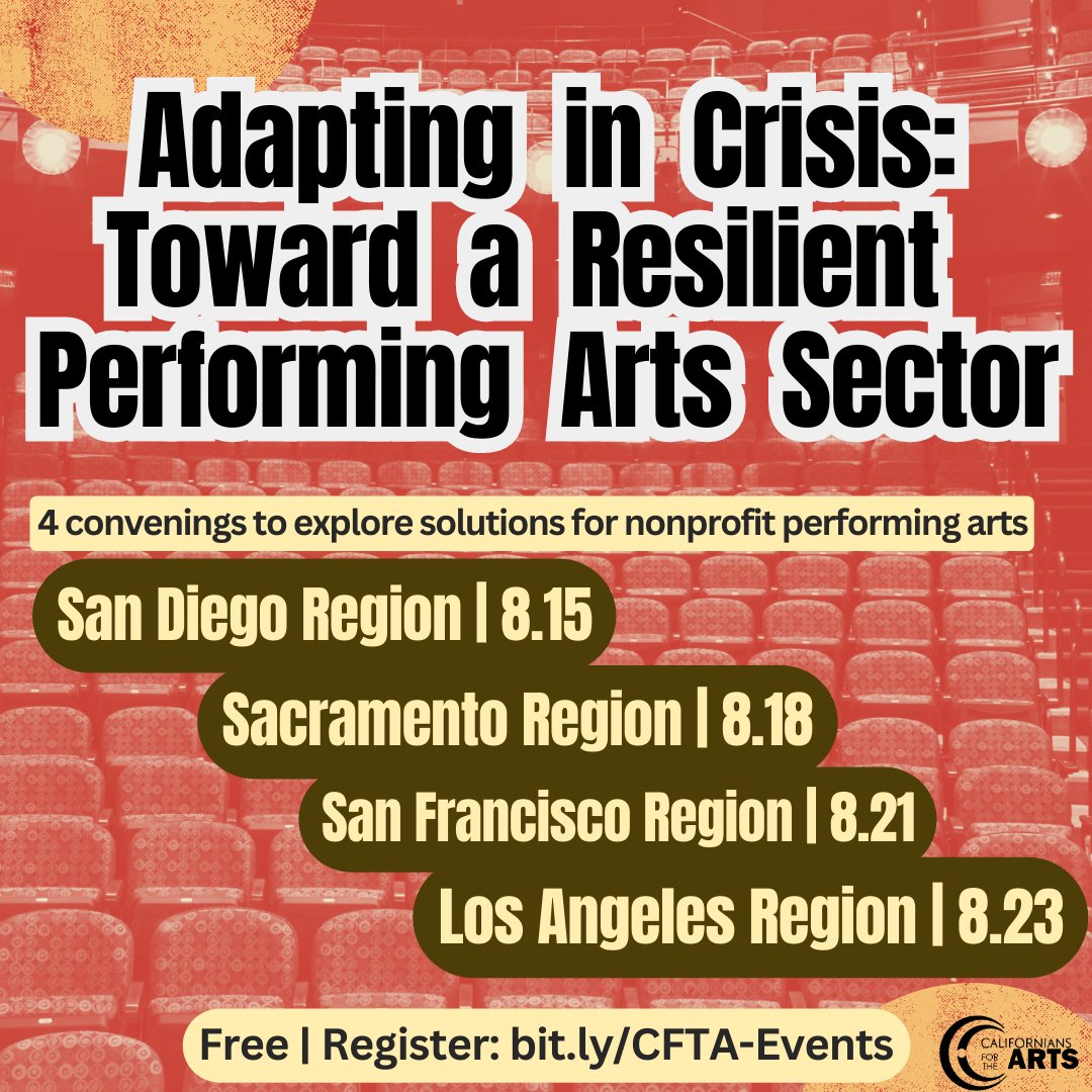 @caforthearts is hosting a series of 4 convenings bringing together organizational leaders & artists to discuss the current performing arts crisis, and explore innovative solutions to lead us towards a more sustainable and equitable future. 🌺 FREE : bit.ly/CFTA-Events