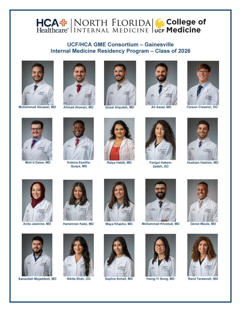 UCFGNVIM's tweet photo. Official picture! Class of 2026 🌟
#internalmedicineresidency https://t.co/WUHIXSPY0w