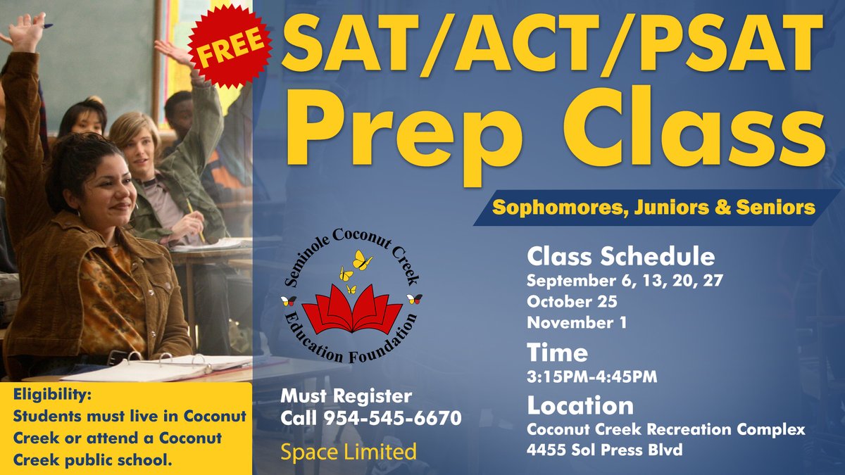 Register your student TODAY! Eligibility requirements are listed in the image below.