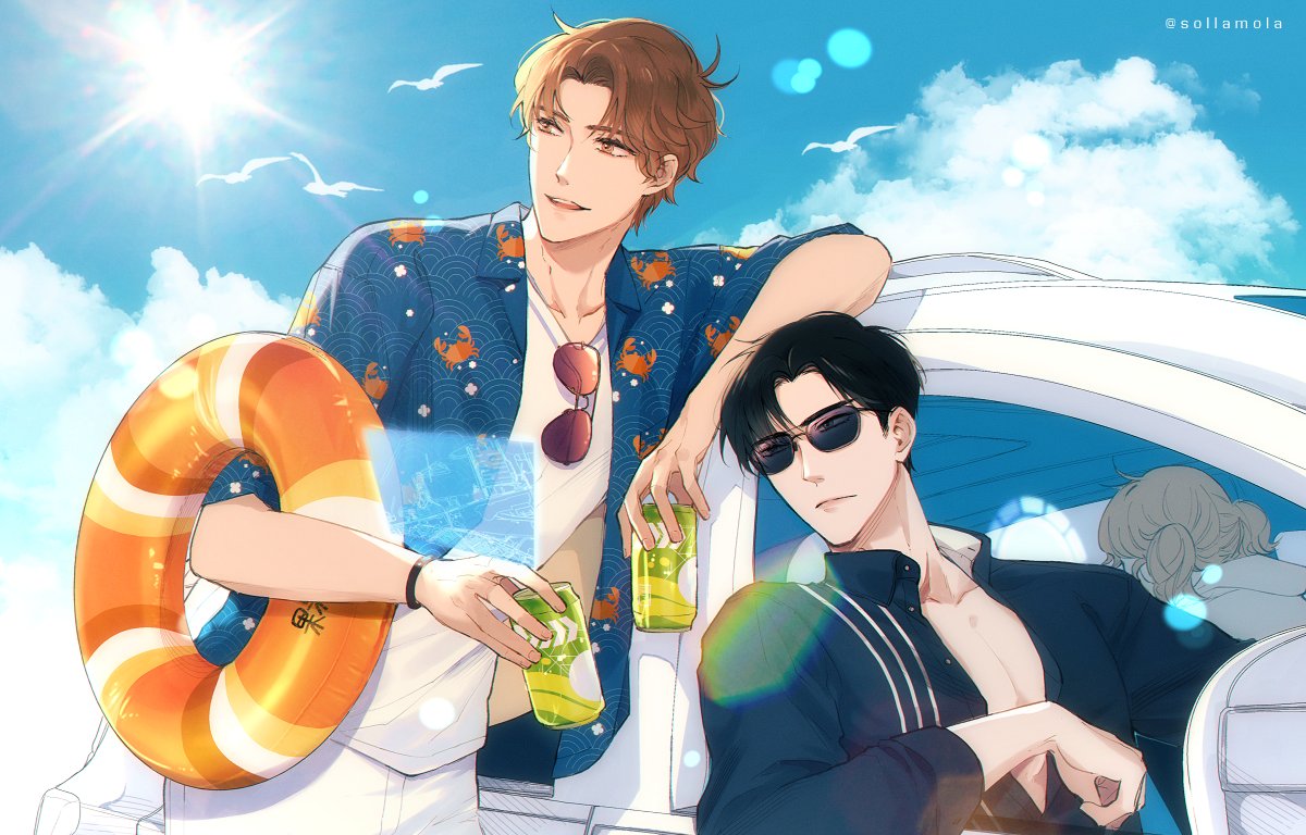 #残次品 #陆林
the extra illust of lulin summer theme for postcard !!

this was the result of me repeating one song for weeks
[ dream with you! ] youtu.be/y_uq2jtiqCQ