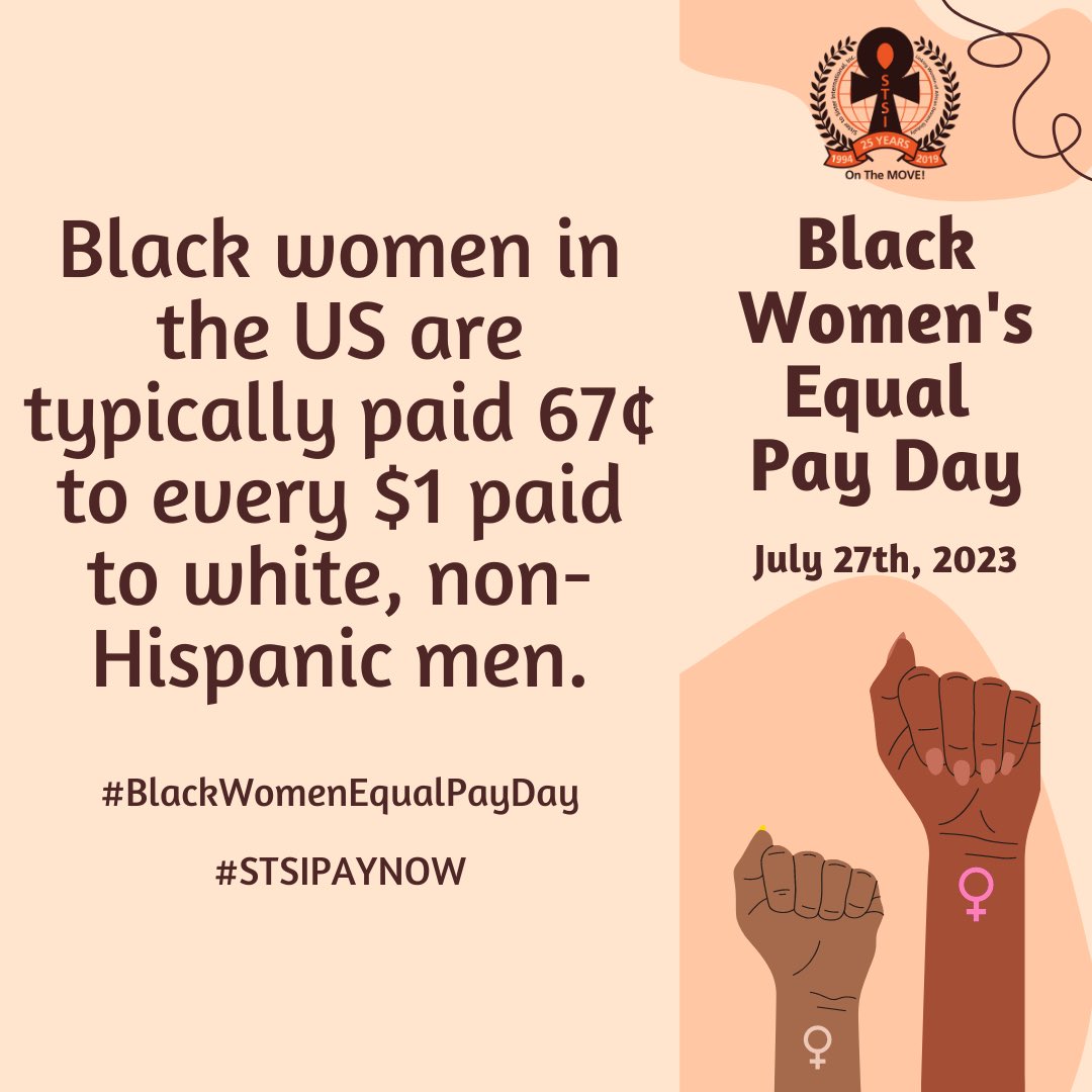 STSIonthemove's tweet photo. #stsi #equalpayday #BlackWomensEqualPayDay https://t.co/50qWQQXVKW