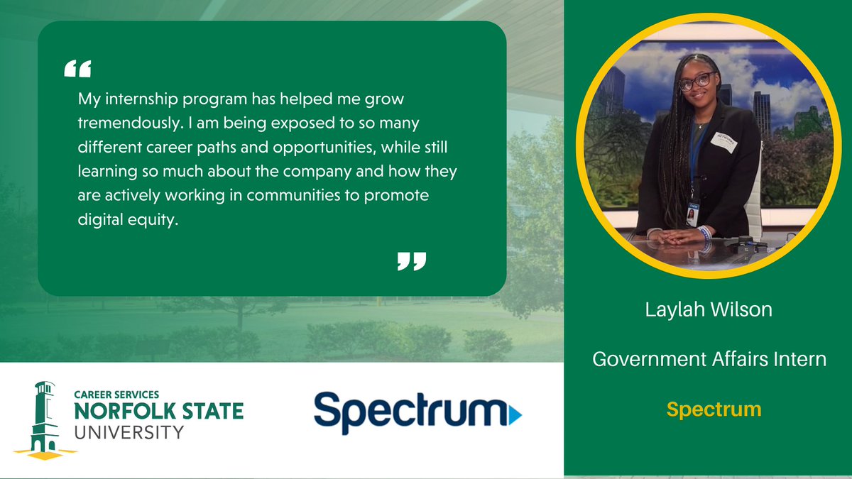 Norfolkstate's tweet photo. NSU Celebrates Virginia Intern Day (VID) by featuring some of our amazing interns.
#VirginiaInternDay, #VID, #VirginiaInterns, #NationalInternDay
#NID, #VTOP, #NSUCareers
@VirginiaTOPorg
@GovernorVA
@SCHEVnews
@VAChamber
@GrowthforVA
@GOVirginia
@VACEoutreach
@NSU https://t.co/Sx8U9UNQgd