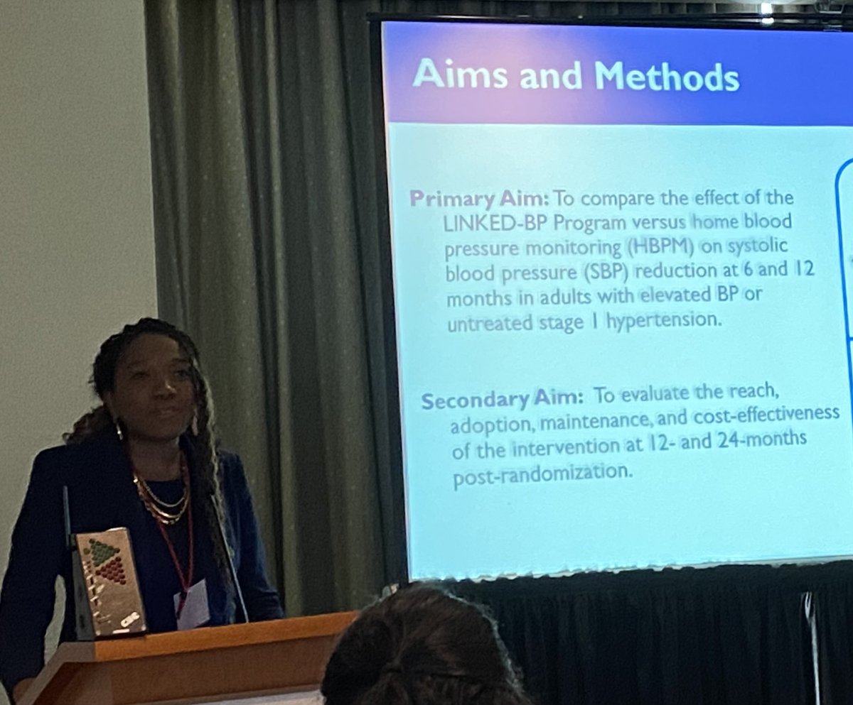 CDH_JHU's tweet photo. @ycommodore and @bunmiogungbe09 presenting on #LINKEDBP #HTN prevention trial within the #RESTORENetwork at the @AHAScience meeting in Boston. @JHUNursing @CVSNHeart https://t.co/CRyyY602qw