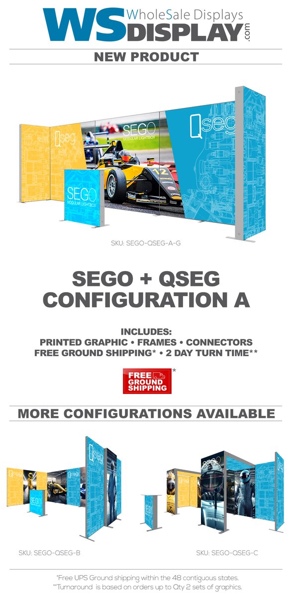 WSDisplay's tweet image. NEW PRODUCT : SEGO+QSEG
When modular worlds collide! The SEGO + QSEG 
lnkd.in/gPCC6CtT

#wsdisplay #signs #banners #largeformatprinting #cmyk #advertising  #customsigns #custombanners #print #printing #tradeshows  #signshop #bannersstands