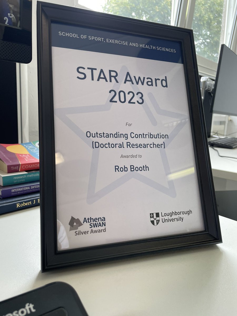 Robert J. Booth (@rob_booth_) on Twitter photo I feel honoured to recieve the Athena Swan award today for outstanding contribution during my time so far as a doctoral researcher at <a href="/LboroSSEHS/">LboroSSEHS</a> 🎉
I feel that I’ve grown personally and professionally in a fantastic community and I can’t wait for another year 📖 I feel honoured to recieve the Athena Swan award today for outstanding contribution during my time so far as a doctoral researcher at <a href="/LboroSSEHS/">LboroSSEHS</a> 🎉
I feel that I’ve grown personally and professionally in a fantastic community and I can’t wait for another year 📖