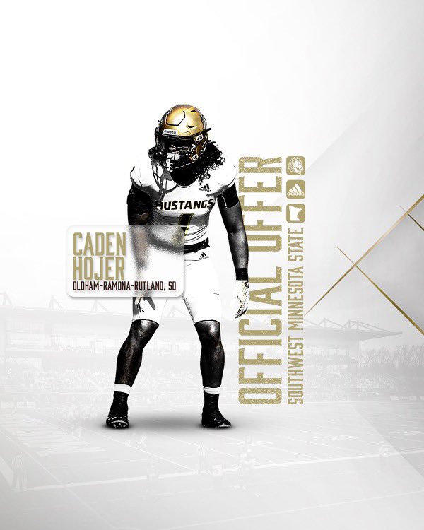 CadenHojer's tweet photo. After a great visit and conversation with @CoachBull16 and @CoachSUnderwood. I am extremely excited to announce I have been offered my third football scholarship to Southwest Minnesota State. https://t.co/lluxIYhRT3