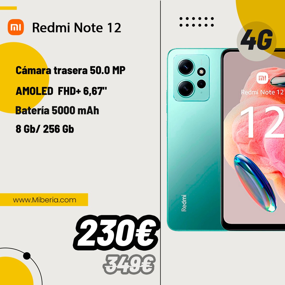 miberia_es's tweet photo. Si estás pensando cuál es la mejor tienda🏪 para comprar tu nuevo smartphone📷, has dado con la web correcta.  En Miberia tenemos los mejores móviles del mercado 📷 #xiaomi #note12 #note12s #note12proplus https://t.co/ztPLq43oSm