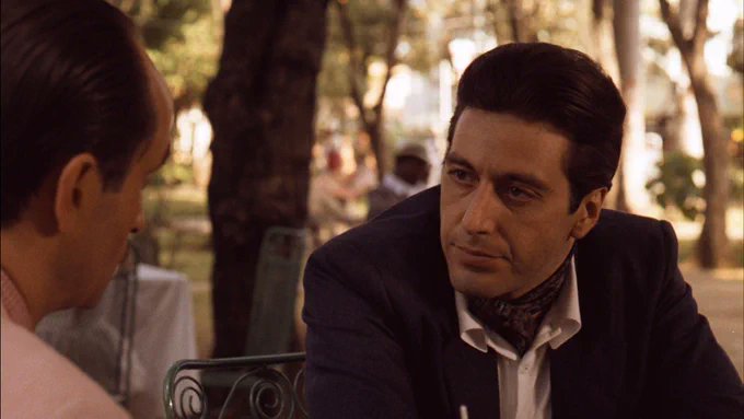 CinemaTweets1's tweet photo. There’s a strong case to be made that Al Pacino’s performance in The Godfather: Part 2 is the greatest on-screen performance by an actor ever. Pacino once famously said of his performance “I found someone- a place to go to.” The Godfather is a story that belongs to Michael Corleone, which gave Pacino so much emotional ground to cover as he transforms into a cold, isolated monarch by the end of the second film. Pacino kills with his eyes: he barely needs to speak to flex his power or convey an emotion. It’s as good as acting gets.