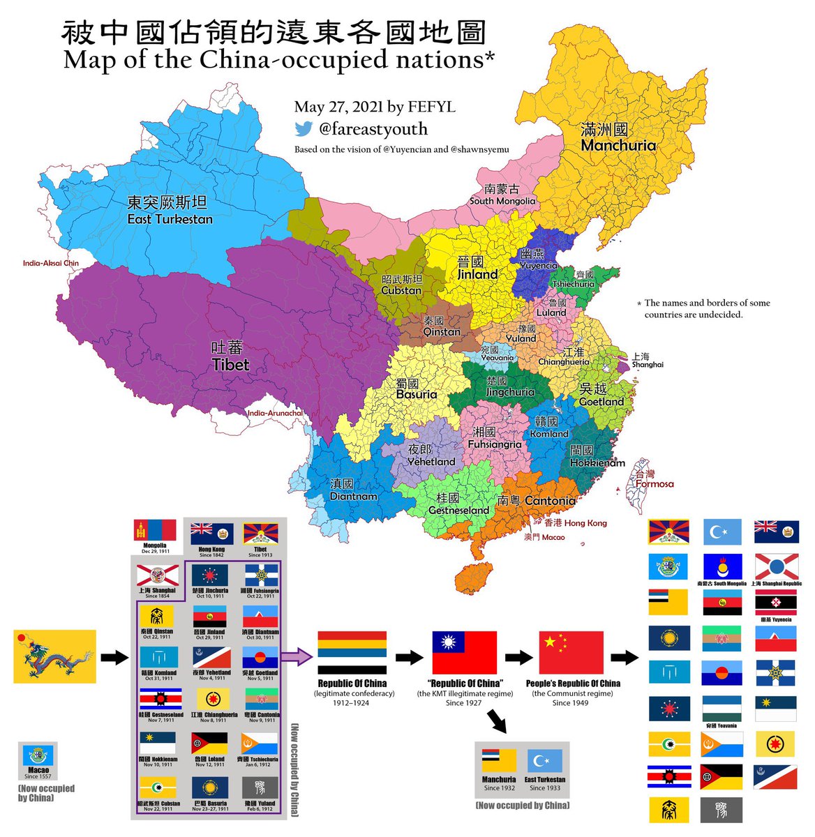 GunterFehlinger's tweet photo. Russia will dissolve herself 2024 after the defeat and the Russian Allies China and Iran are the next prisons of occupied nations waiting for their freedom to come
#ExRussia #ExChina #ExIran
#FehlingerDoctrine #ExYugoslavia #ExSovietUnion https://t.co/oy1Q5ZRxQQ