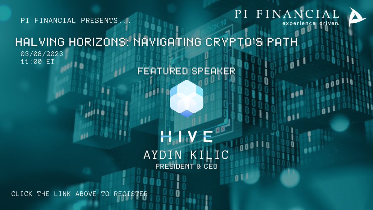 Buzzing with innovation &amp; sweet solutions!🐝🍯
At #𝘏𝘢𝘭𝘷𝘪𝘯𝘨 𝘏𝘰𝘳𝘪𝘻𝘰𝘯𝘴, unleash the power of the $HIVE &amp; digitally transform your world!🌐Join us as Aydin Kilic, President &amp; CEO of <a href="/HIVEDigitalTech/">HIVE Digital Technologies</a>, spills what their busy bees have been up to! rb.gy/ynual