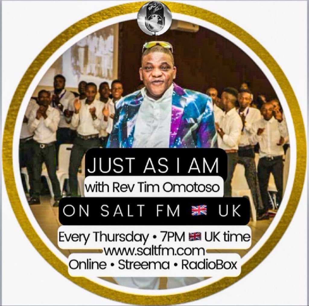 saltfm's tweet photo. ON NOW &amp; every Thursday
7pm 🏴󠁧󠁢󠁥󠁮󠁧󠁿 [8pm 🇿🇦SA]

[Forget not His benefits] Just As I am by Rev. Tim Omotoso

🧂 https://t.co/LXANiqTTcy https://t.co/U7Zibo71bb
