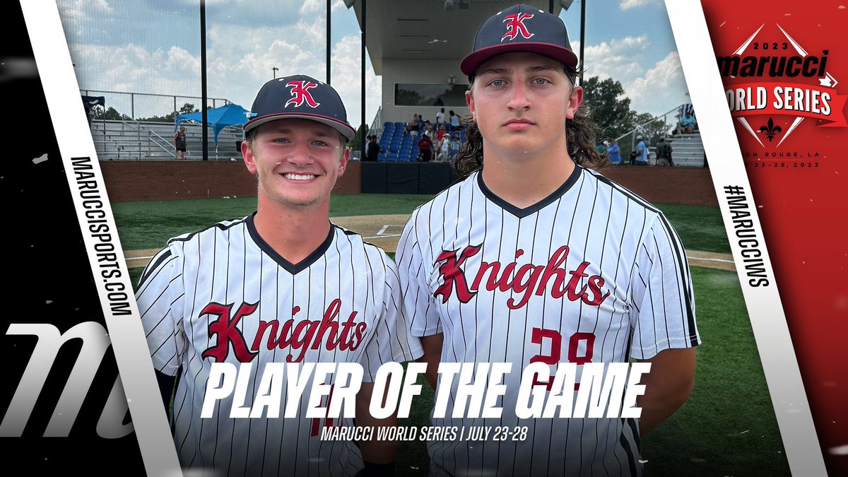 ⭐️ PLAYER OF THE GAME ⭐️

Charlie Cassingham: 3-4 4RBI
Colter Neel: 2-2 3RBI

Summer Team: @KnightssouthAL - 16U Marucci

#MarucciWS 
<a href="/MarucciSports/">Marucci</a>