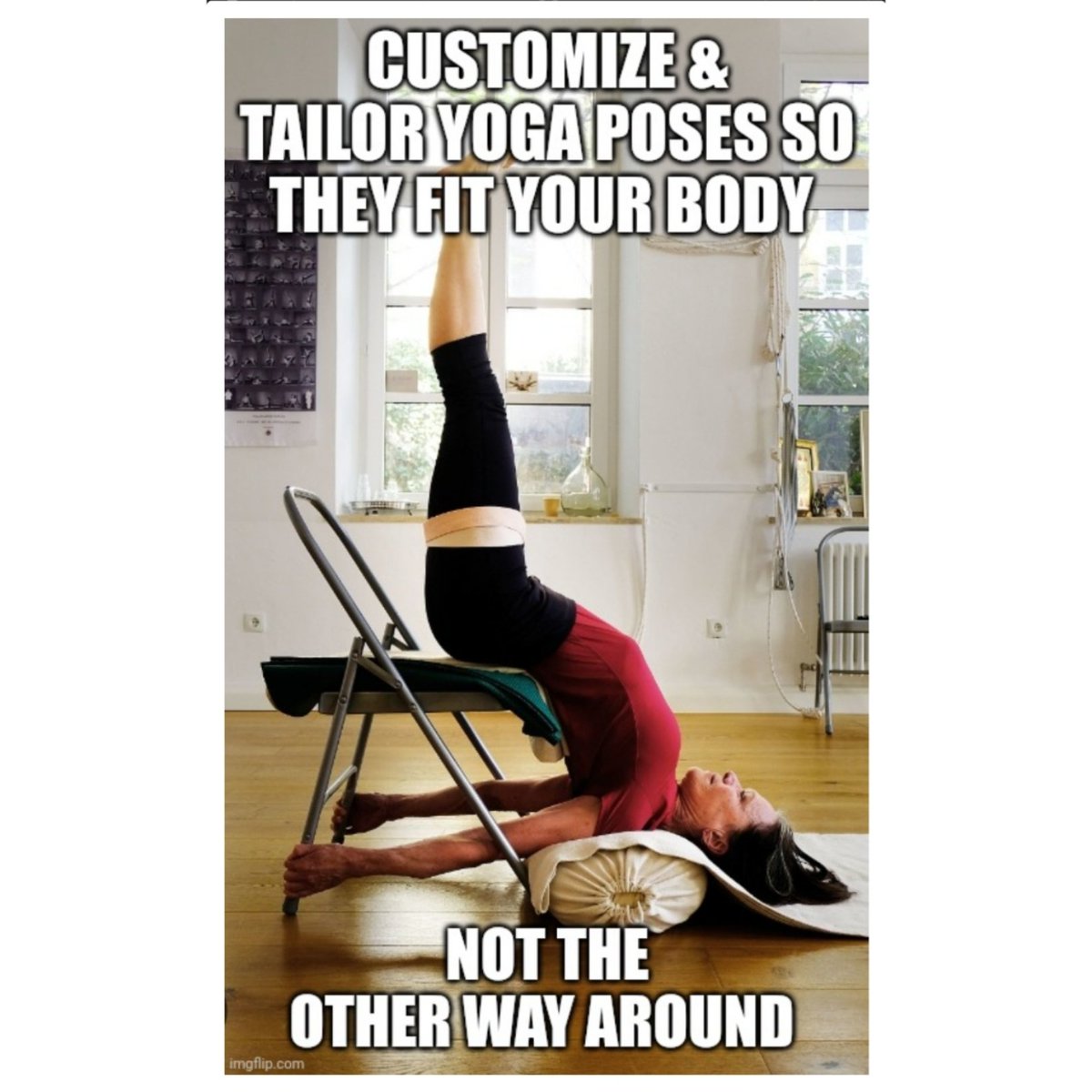 Because one size does *not* fit all ...
#yogaflow #yogapracticenotyogaperfect  #yogainspiration #yogamotivation #yogaeveryday  #yogapractice #yoga #yogaeverydamnday #flexibility  #namasteAF #namaste_af #Namaste_AF  #yogapose #yogaandalucia #yogaprops #yogastrong #yogastretch