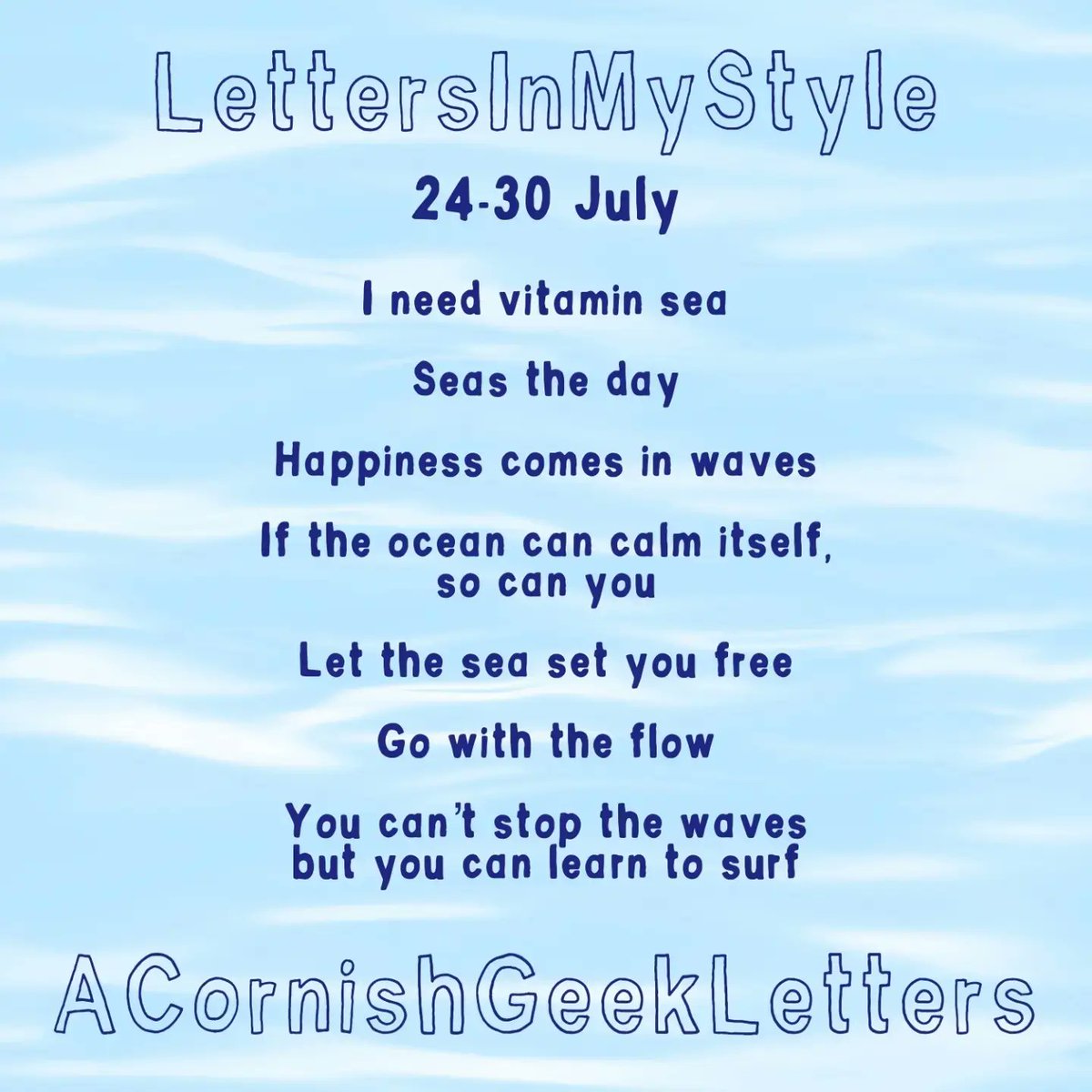 acornishgeek's tweet image. If the ocean can calm itself, so can you #LettersInMyStyle 

Written with a trusty @penteluk brush sign 🤓